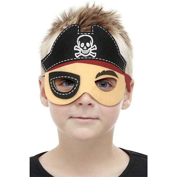 Smiffys Barn/Barn Pirat Ögonmask i Filt One Size Svart/Gul Black/Yellow One Size