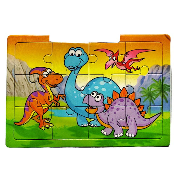 Playwrite Dinosaurie Pussel En Storlek Flerfärgad Multicoloured One Size