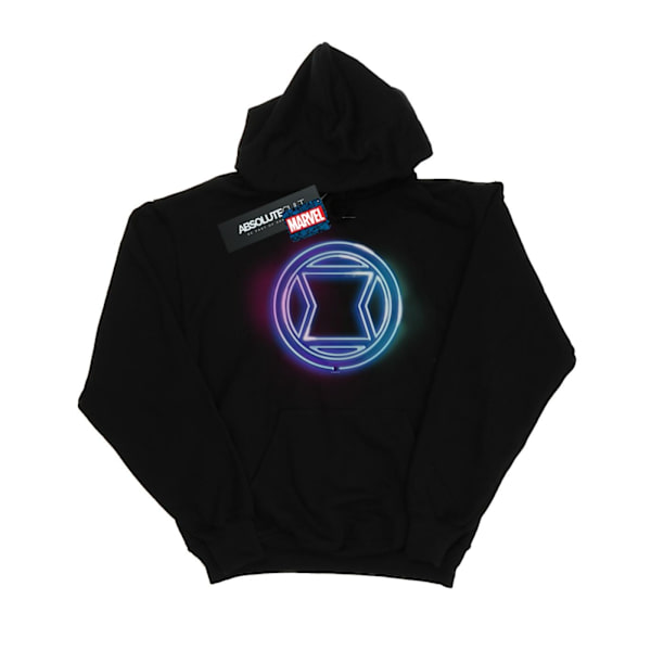 Marvel Herr Svart Änka Neon Logo Hoodie XXL Svart Black XXL