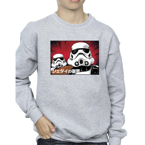 Star Wars Stormtrooper japansk sweatshirt för pojkar 7-8 år Sport Sports Grey 7-8 Years