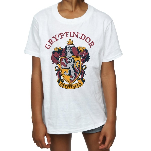 Harry Potter T-shirt i bomull för flickor, Gryffindor, 9-11 år, vit White 9-11 Years