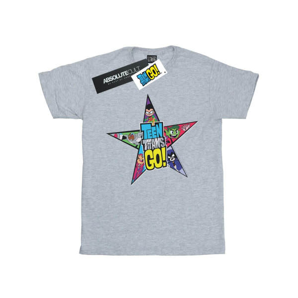 DC Comics Boys Teen Titans Go Star Logo T-shirt 5-6 Years Sport Sports Grey 5-6 Years