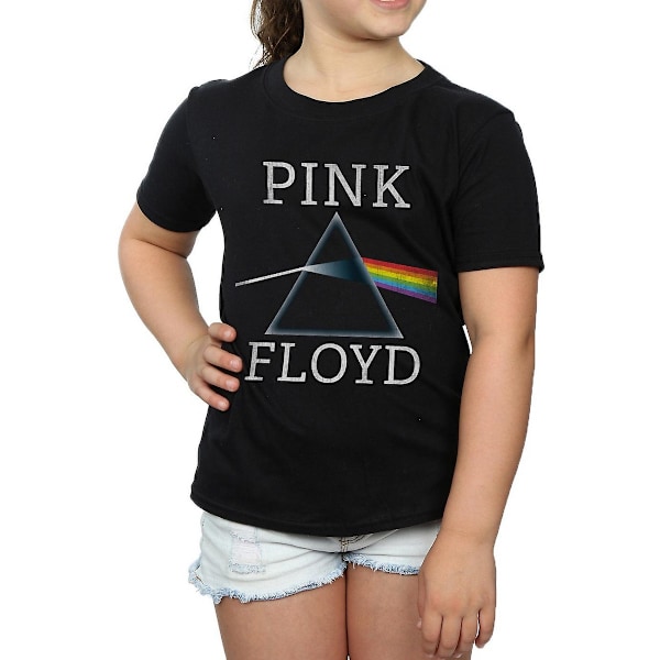Pink Floyd Flickor Dark Side Of The Moon Prism Bomulls T-Shirt 7-8 Black 7-8 Years
