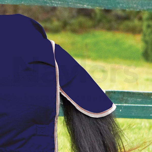 Weatherbeeta Comfitec Essential Plus Avtagbar Hals Lätt Hästtäcke 4´ Marinblå/Silver/Röd Navy/Silver/Red 4´