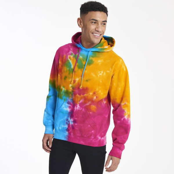 Colortone Unisex Rainbow Tie Dye Pullover Hoodie S Multi Rainbo Multi Rainbow S
