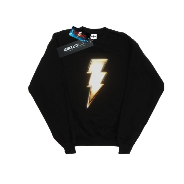 DC Comics Boys Shazam Bolt Logo Sweatshirt 7-8 år Svart Black 7-8 Years