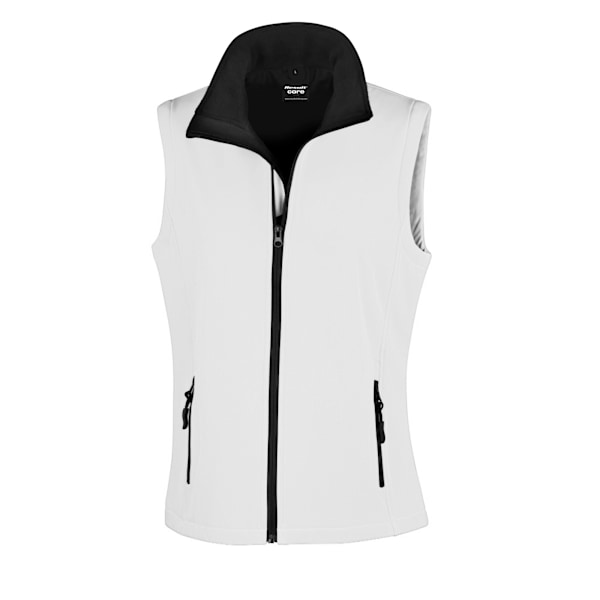 Result Core Dam/Kvinnor Tryckbar Softshell Väst S Vit White / Black S