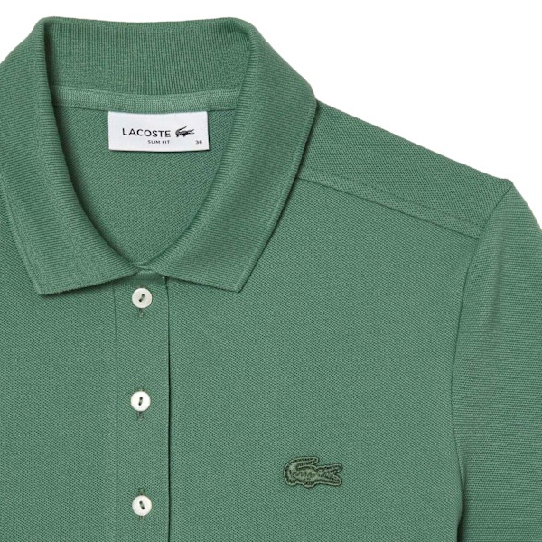 Lacoste Dam/Dam L.12.D Mini Piqué Slim Pikétröja 8 UK Grön Green 8 UK