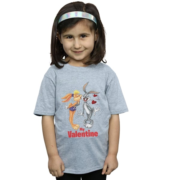 Looney Tunes Girls Bugs Bunny And Lola Valentine´s Day Bomull T-shirt Sports Grey 12-13 Years