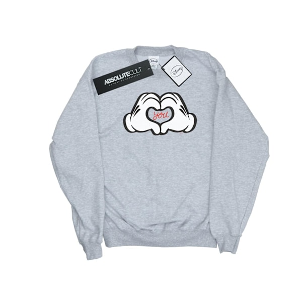 Disney Herr Mickey Mouse Loves You Sweatshirt S Sports Grey Sports Grey S