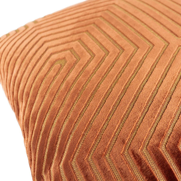 Paoletti Evoke Cut Kuddfodral 45cm x 45cm Tegelröd Brick Red 45cm x 45cm