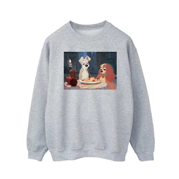 Disney Herr Lady Och Lufsen Spaghetti Foto Sweatshirt S Spo Sports Grey S