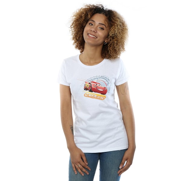 Cars Dam/Kvinnor Blixten McQueen Bomull T-shirt S Vit White S