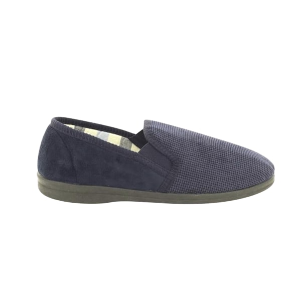 Sleepers Herr Harry Memory Foam Tvilling Gusset Tofflor 10 UK Marinblå Navy 10 UK