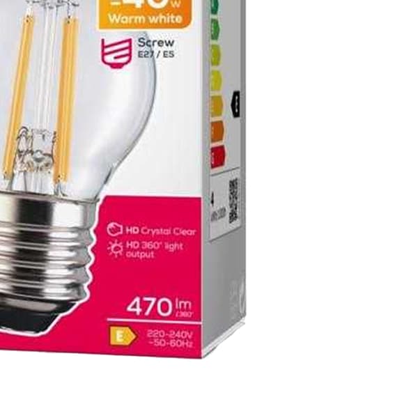 TCP ES/E27 LED-filamentlampa One Size Transparent Transparent One Size