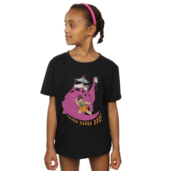 The Flintstones Girls Yabba Dabba Doo Bomull T-shirt 9-11 år Black 9-11 Years