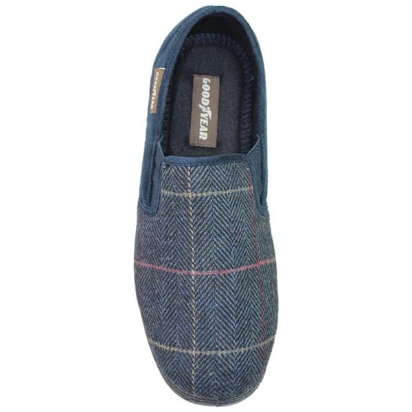 Goodyear Harrison Tweed Slippers för män 7 UK Marinblå Navy 7 UK