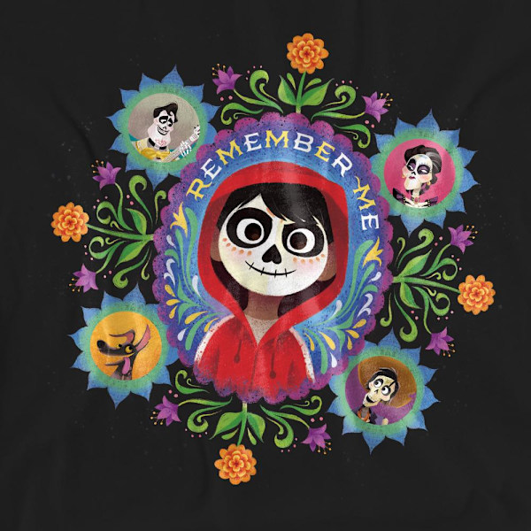 Coco Unisex Vuxen Remember Me Miguel Ernesto Imelda Hector T-Sh Black S