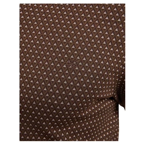 Ted Baker Herr Jacquard Långärmad Pikétröja L Brun/Tan Brown/Tan L