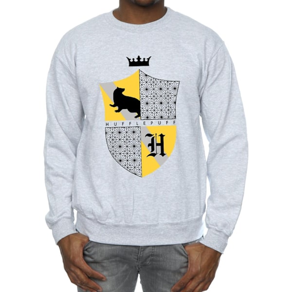 Harry Potter Herr Hufflepuff Sköld Sweatshirt XXL Sports Grey Sports Grey XXL