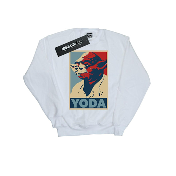 Star Wars Yoda Poster Sweatshirt för män, L, vit White L