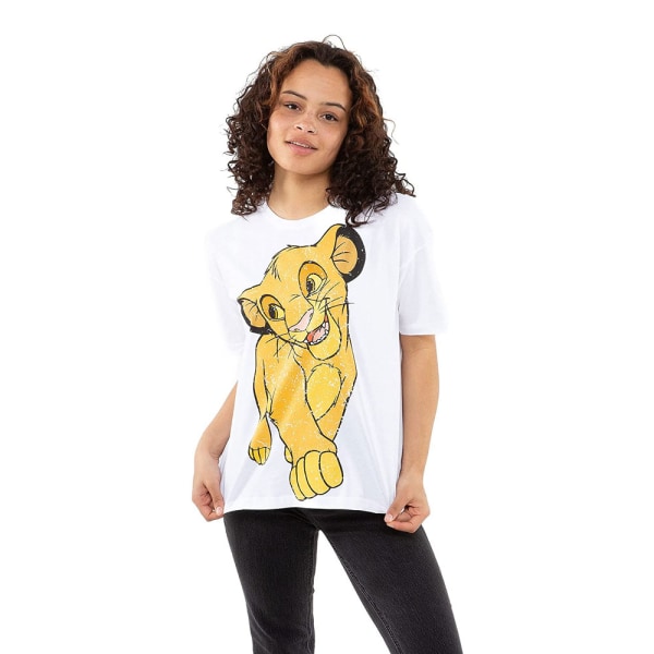 Lejonkungen Dam/Dam Glad Simba Slouch T-shirt XL Vit White/Yellow/Black XL