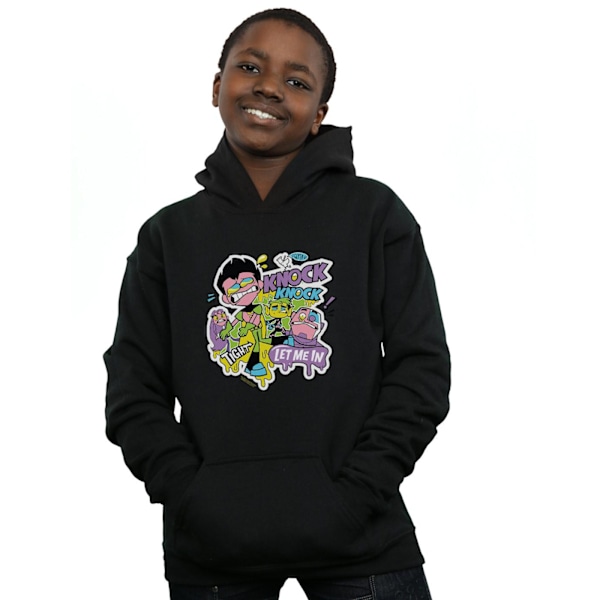DC Comics Boys Teen Titans Go Knock Knock Hoodie 7-8 år Svart Black 7-8 Years