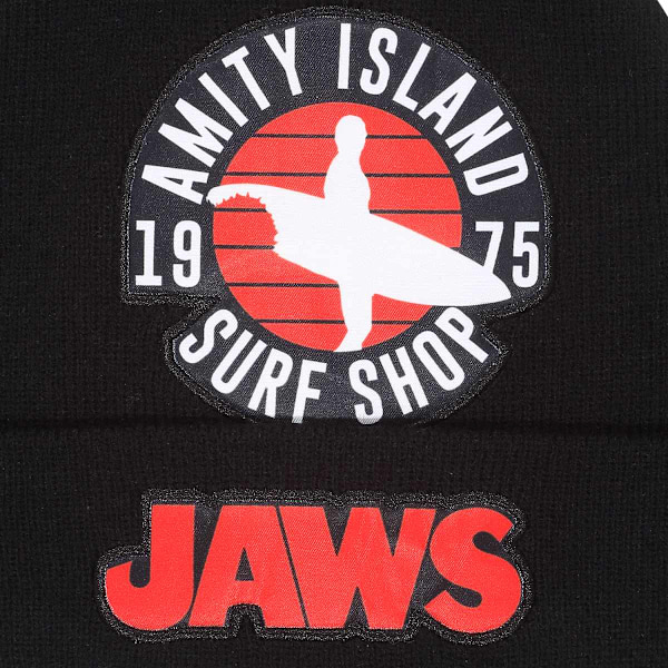 Jaws Amity Surf Shop Beanie One Size Svart Black One Size