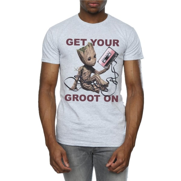 Marvel Mens Guardians Of The Galaxy Get Your Groot On T-Shirt L Heather Grey L