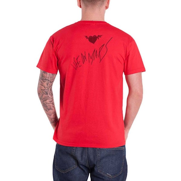 Yungblud Unisex Adult Life On Mars Back Print T-Shirt L Röd Red L