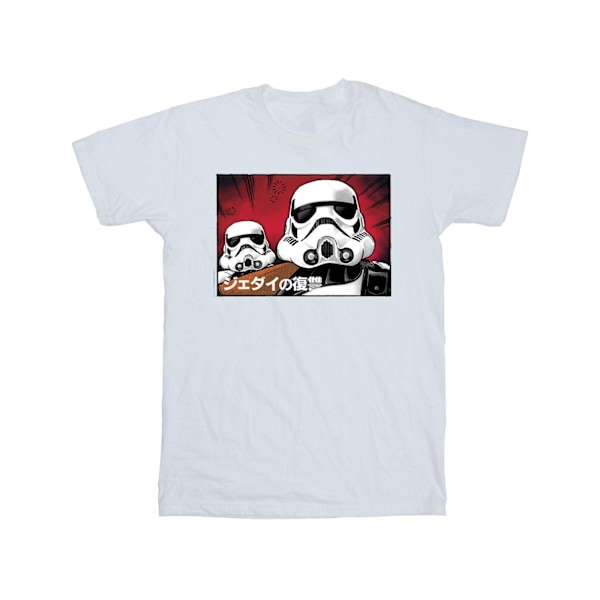 Star Wars Stormtrooper japansk bomull T-shirt för flickor 3-4 år White 3-4 Years