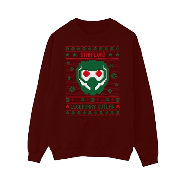 Marvel Boys Guardians Of The Galaxy Vol. 2 Star Lord Fair Isle Burgundy 12-13 Years