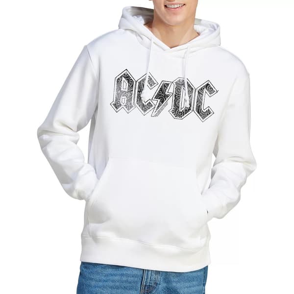 AC/DC Herr Paisley Logotyp Hoodie S Vit White S