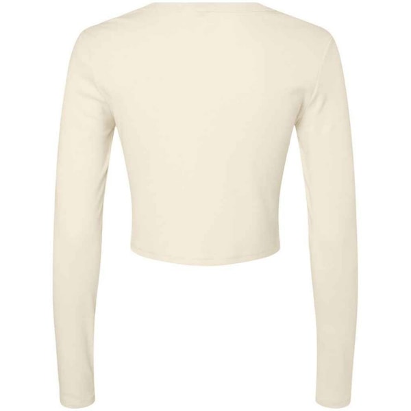 Bella + Canvas Dam/Damer Micro-Rib Långärmad T-shirt XS Solid Natural XS