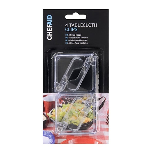 Chef Aid bordsduksklämmor (4-pack) One Size Clear Clear One Size