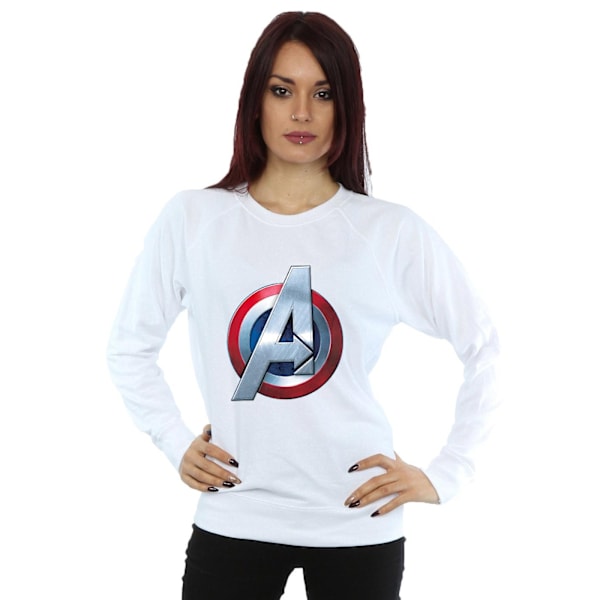 Marvel Womens/Ladies Avengers 3D Logo Sweatshirt S Vit White S