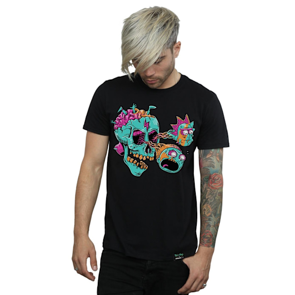 Rick And Morty Herr Eyeball Skull Bomull T-shirt M Svart Black M