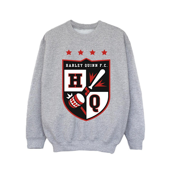 Justice League Girls Harley Quinn FC Pocket Sweatshirt 7-8 år Sports Grey 7-8 Years
