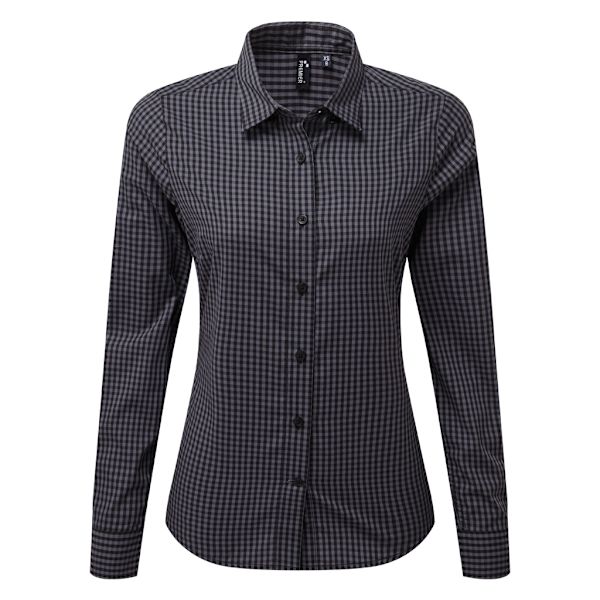 Premier Dam/Dam Maxton Check Långärmad Skjorta XL Silver/ Silver/White XL