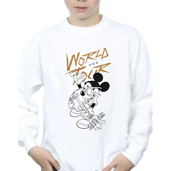 Disney Boys Mickey Mouse World Tour Line Sweatshirt 9-11 år White 9-11 Years