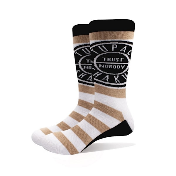 Tupac Shakur Unisex Trust Nobody Ankle Socks 7 UK-11 UK W White/Brown/Black 7 UK-11 UK