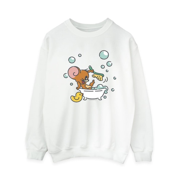 Tom And Jerry Dam/Dam Bath Time Sweatshirt XL Vit White XL