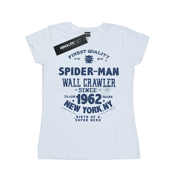 Marvel Dam/Kvinnor Spider-Man Finaste Kvalitet Bomull T-Shirt M White M