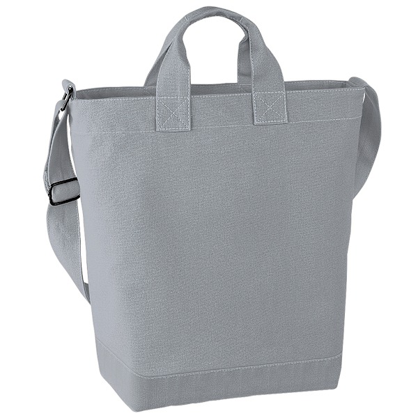 Bagbase Canvas Daybag / Hold & Strap Shopping Bag (15 liter) ( Light Grey One Size