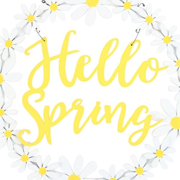 Something Different Hello Spring Daisy Krans En Storlek Vit/Gul White/Yellow One Size