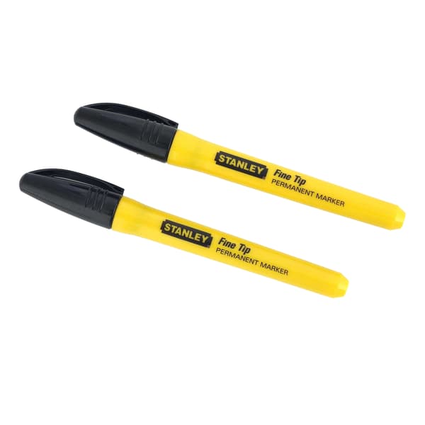 Stanley Fatmax Permanent Markerpenna med Fin Spets (2-pack) En St Yellow/Black One Size
