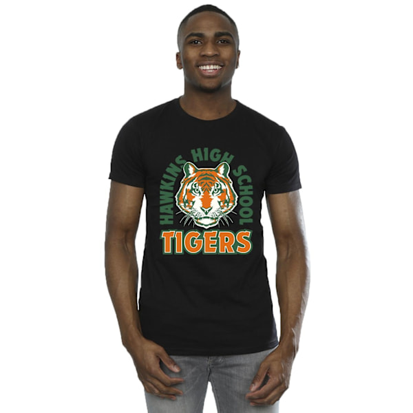 Netflix Stranger Things Hawkins Arch Tiger T-shirt L Svart Black L