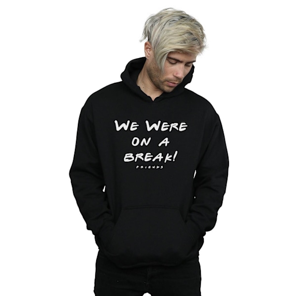 Friends Mens We Were On A Break Text Hoodie 3XL Svart Black 3XL