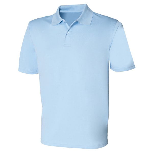 Henbury Herr Coolplus® Pique Polo Shirt XS ljusblå Light Blue XS