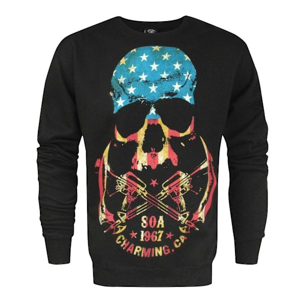 Sons Of Anarchy Herr Skull Sweatshirt S Svart Black S